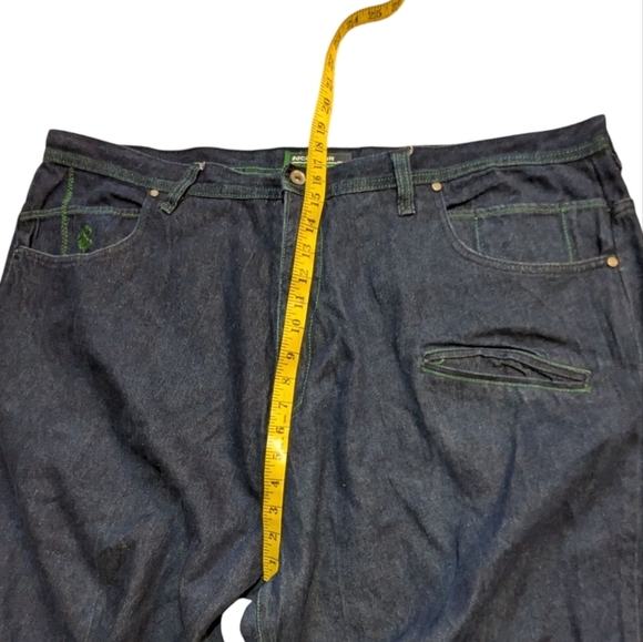 Rocawear Jeans Baggy Linen Cotton Blend 50 x32 Y2K Retro - Picture 11 of 11